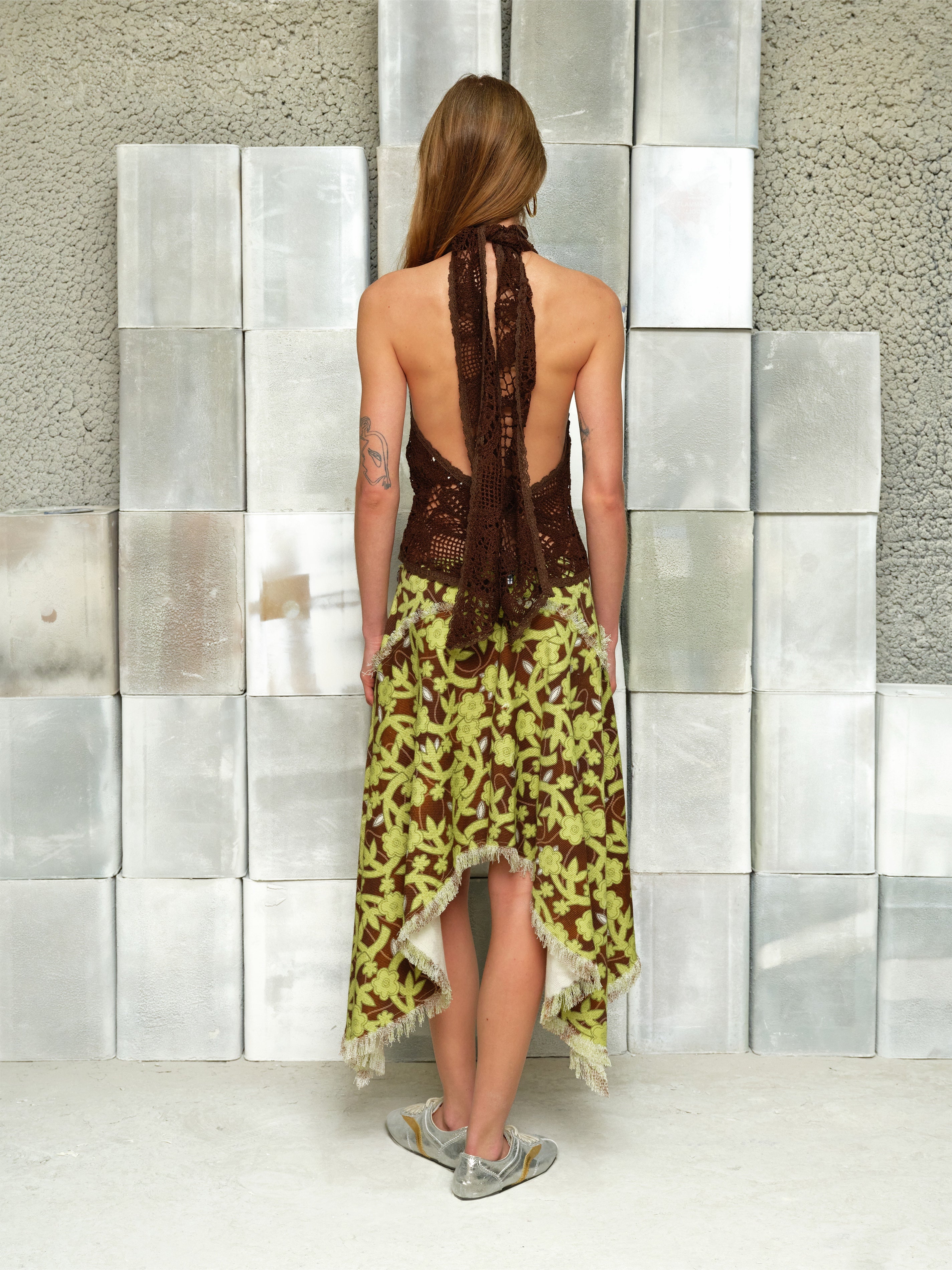 RILEY - Printed asymmetric skirt