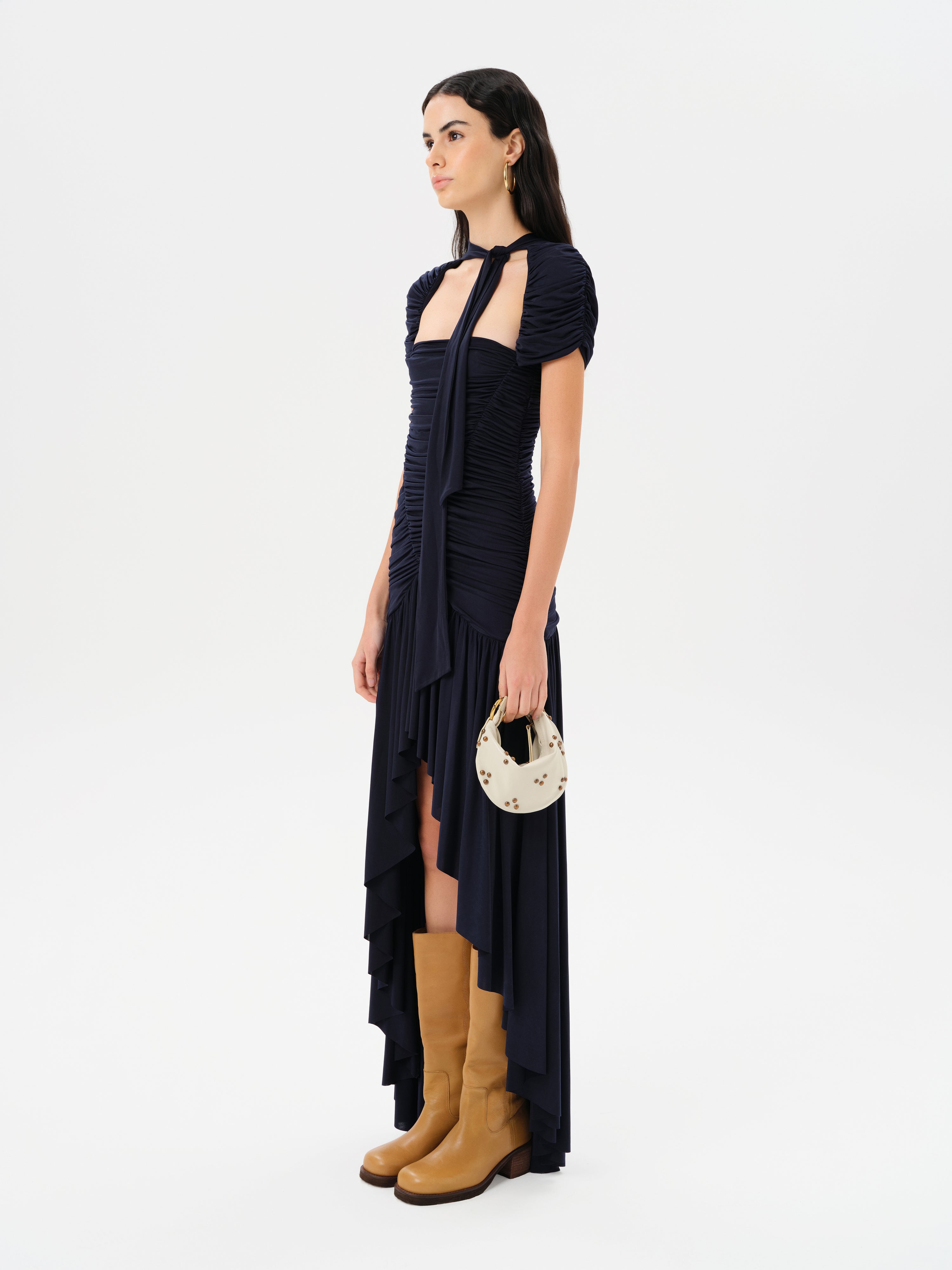 ROXY - Stretch jersey ruched maxi dress