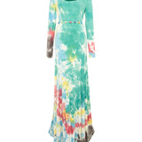 RUTH - Tie dye rib-knit maxi dress