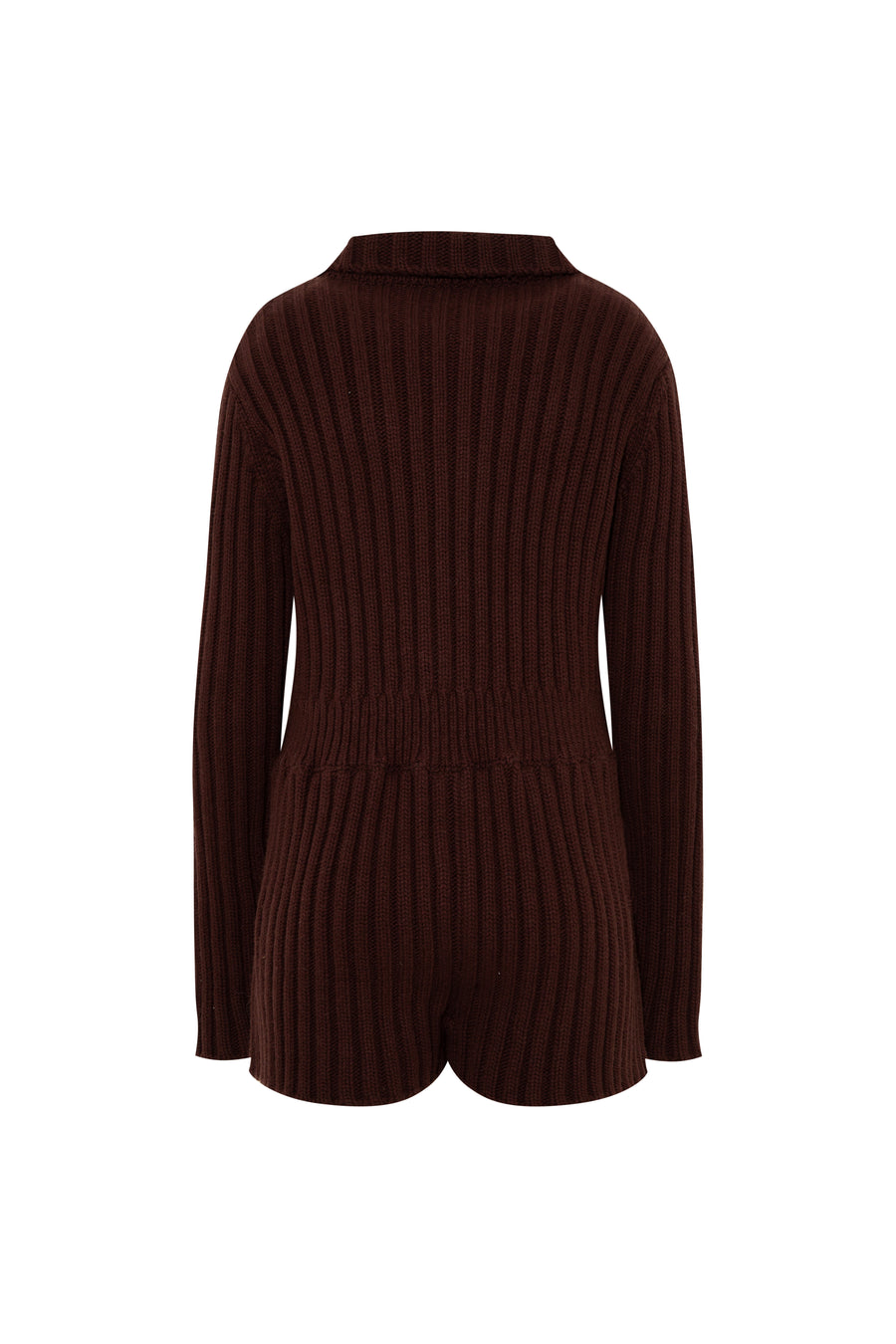 SELNA - High-neck cable knit playsuit