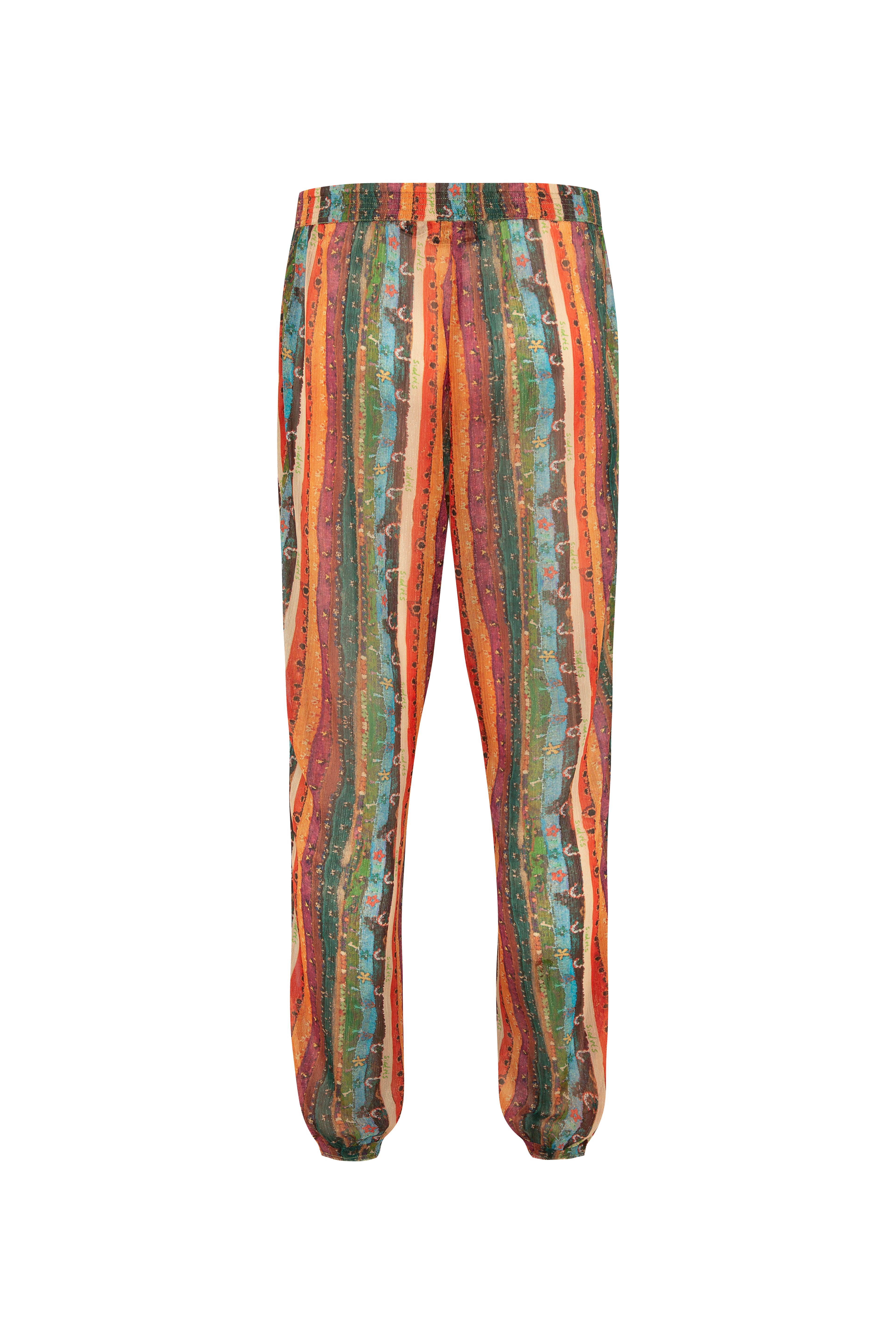 SHEN - Printed lumiere chiffon shalwar pants