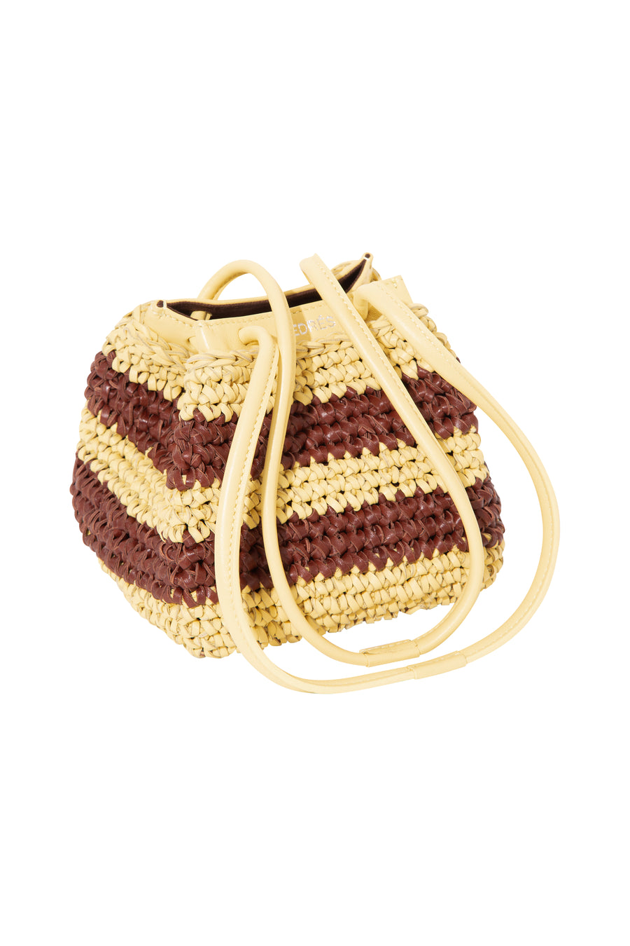 TIA - Mini woven leather shoulder bag with shoulder strap