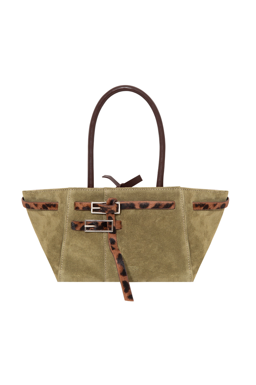 NOA MINI - Mini tote bag with leather tube handle