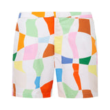MILO - Distorted check printed swim shorts