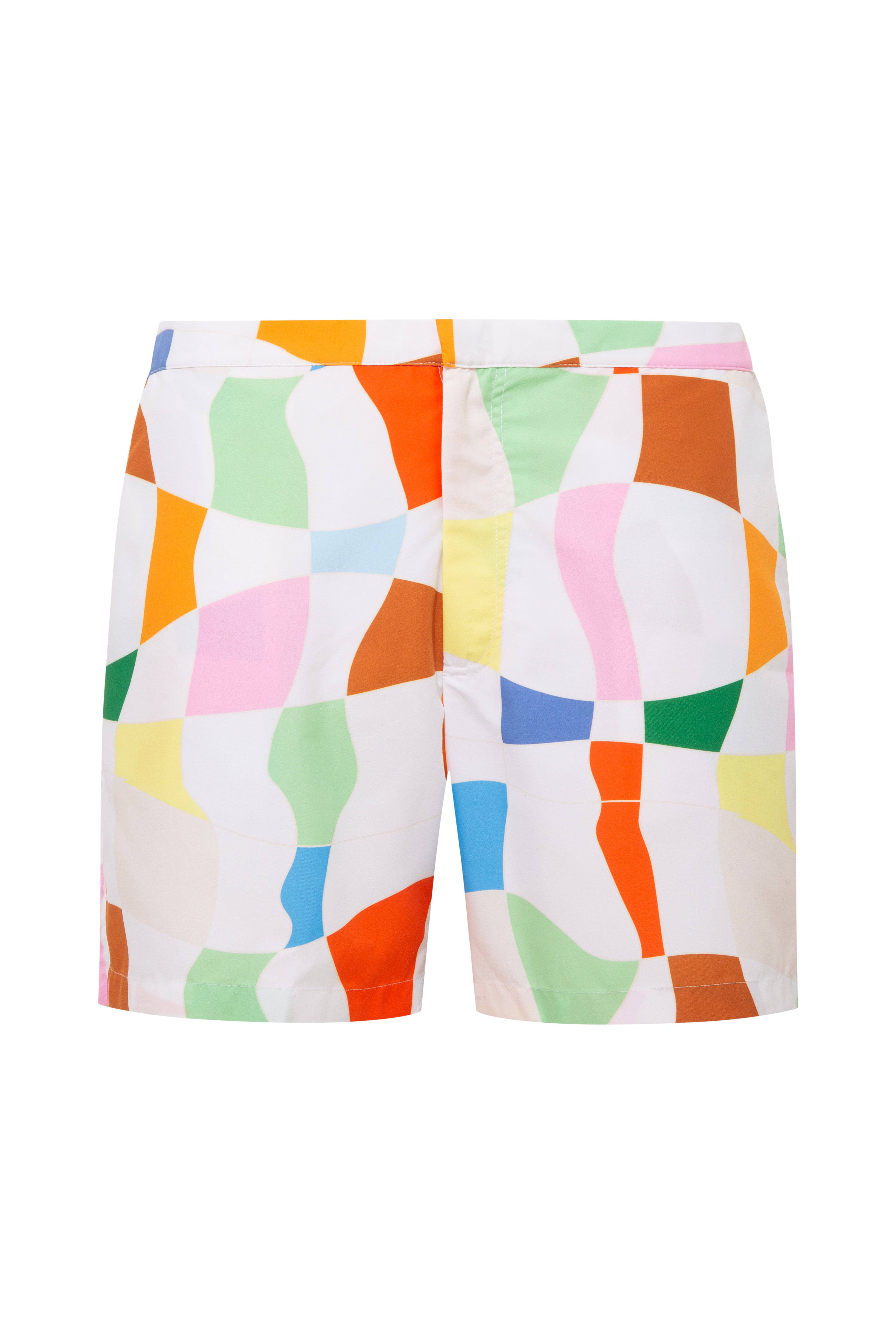 MILO - Distorted check printed swim shorts