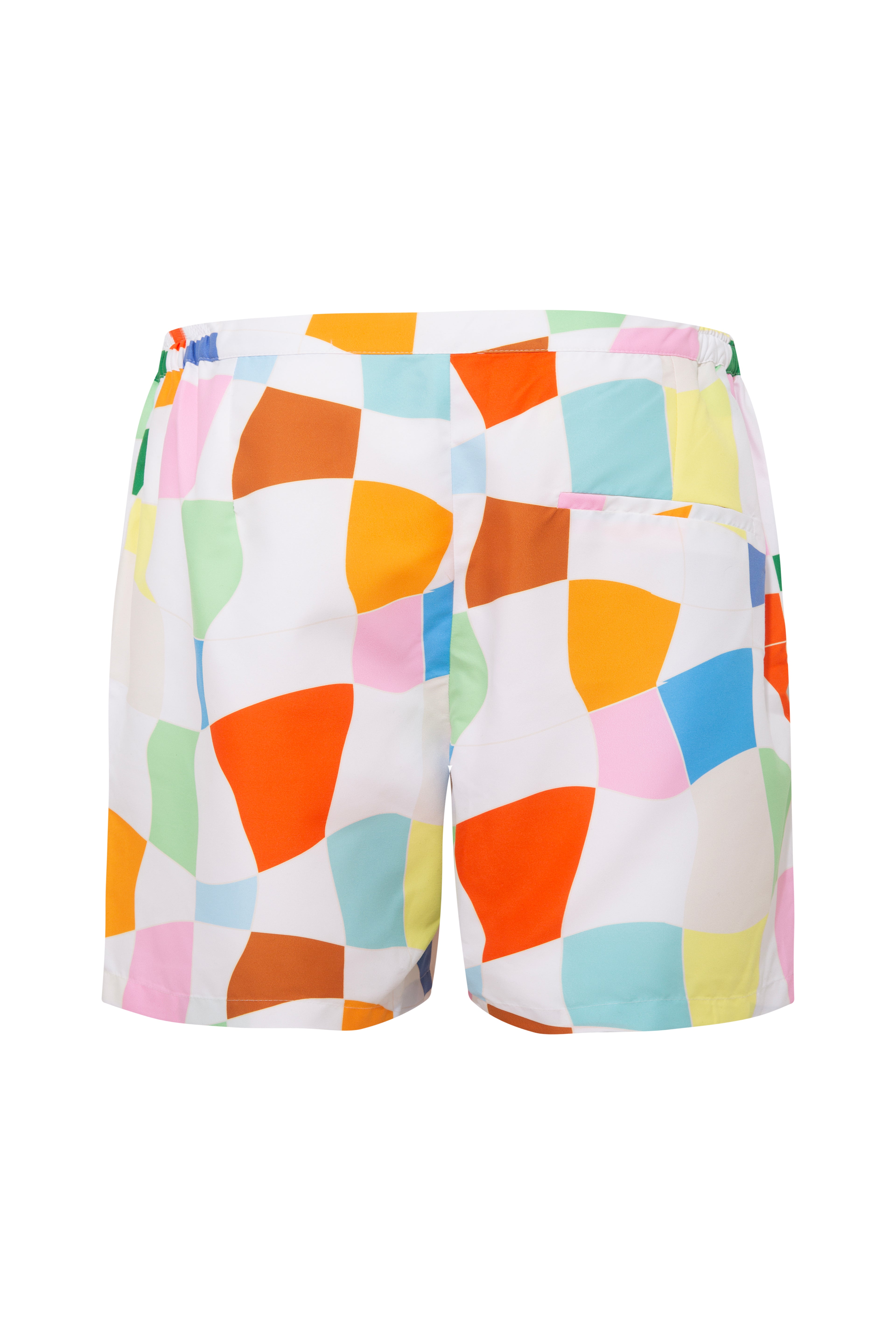 MILO - Distorted check printed swim shorts