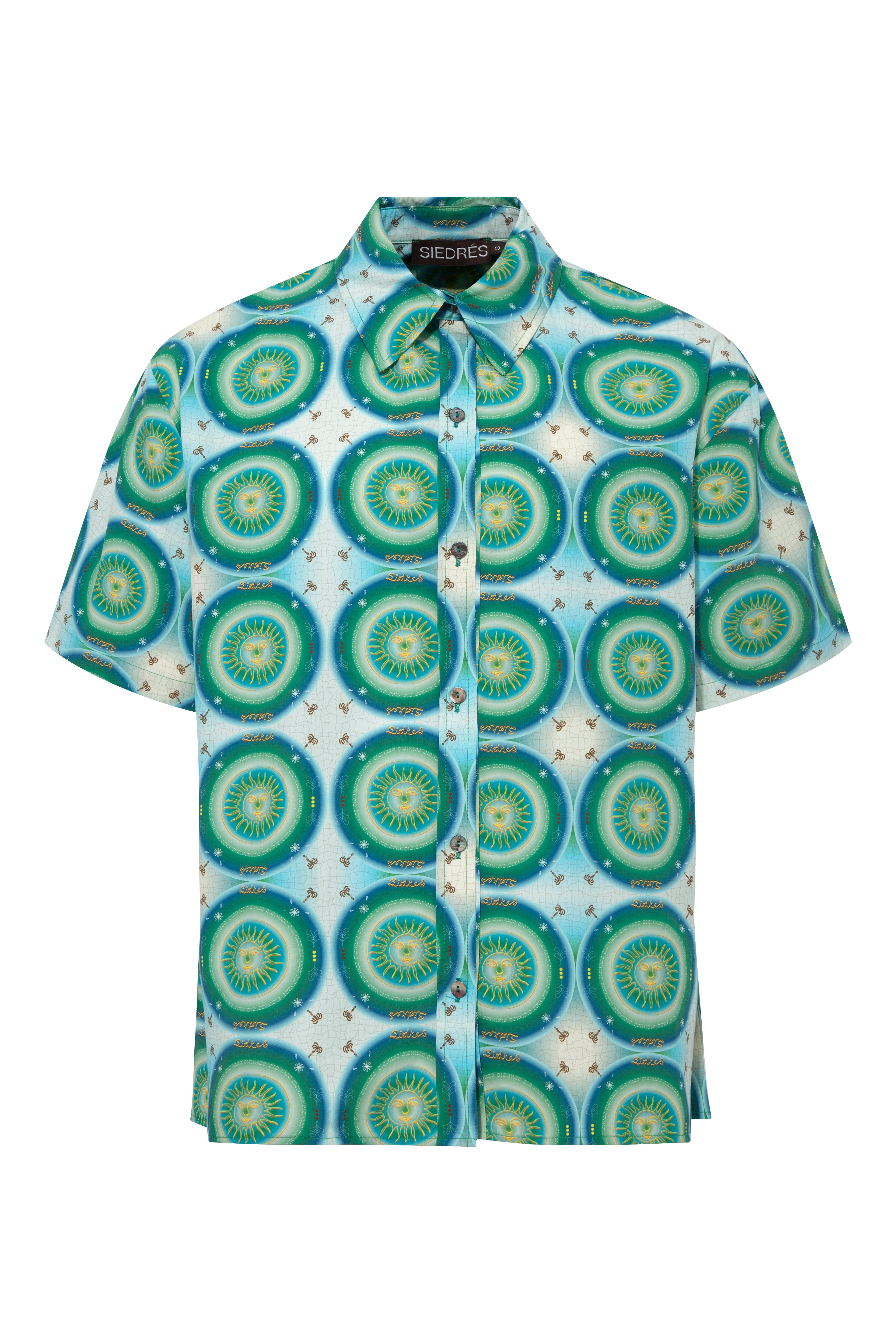 MARCO - Sun printed short sleeve shirt