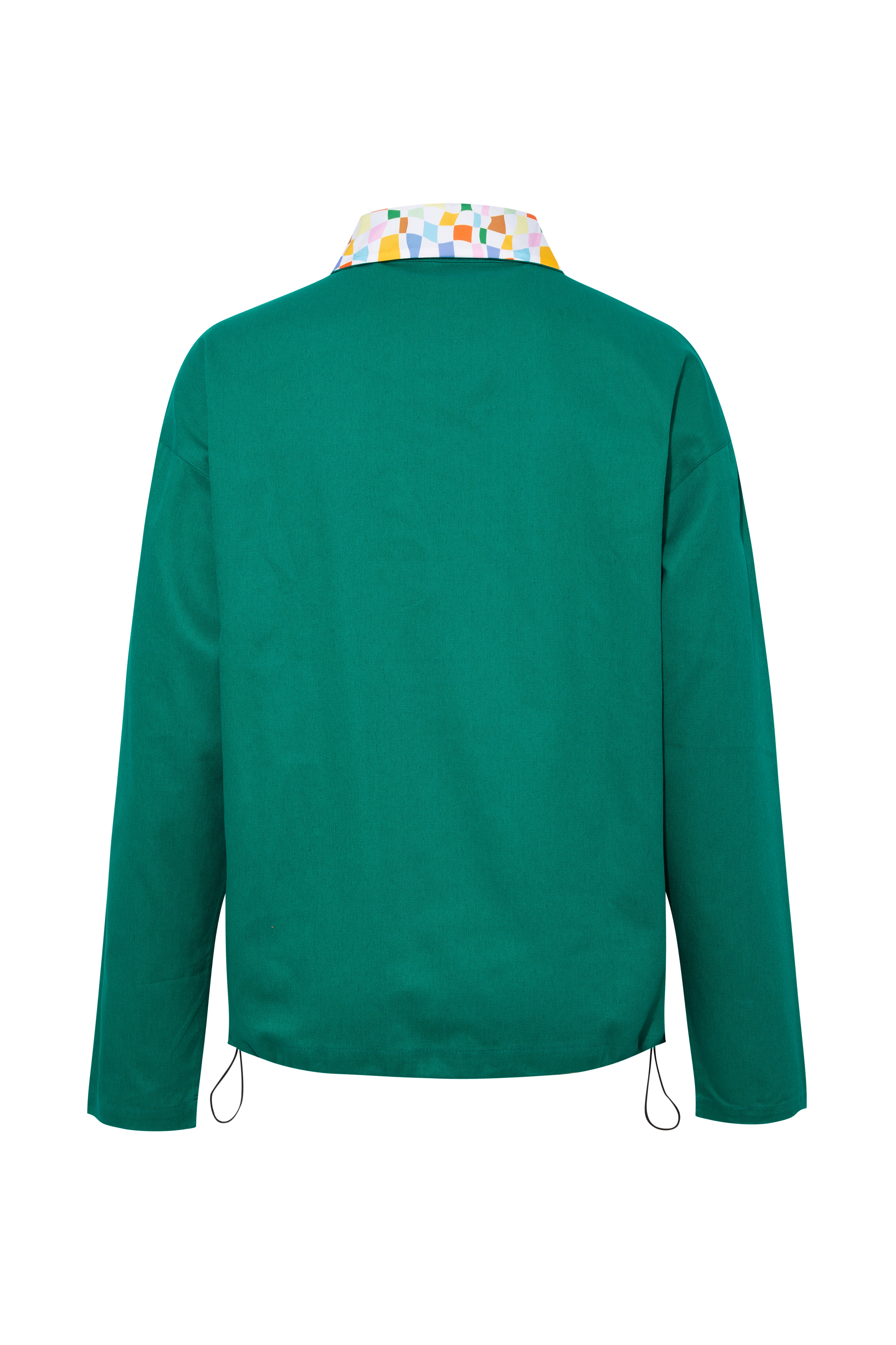 WEST - Quarter zip pullover with contrast collar
