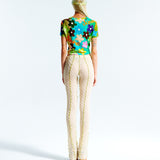 DESTA - Bubble flower cropped t-shirt