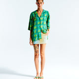 MALINA - Tile printed short sleeve shirt
