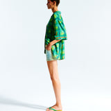 MALINA - Tile printed short sleeve shirt