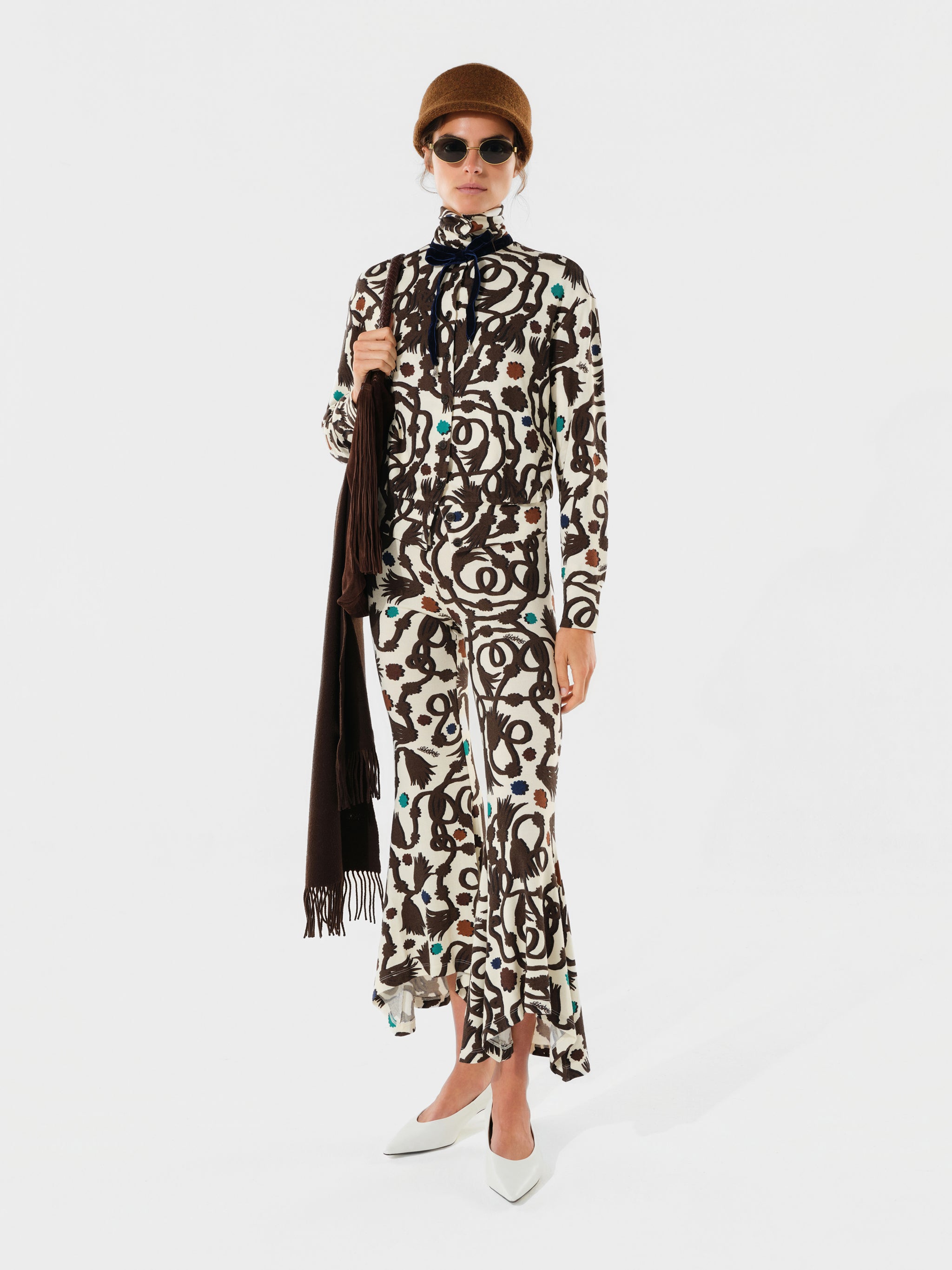 JESLYNN - Printed relaxed pants