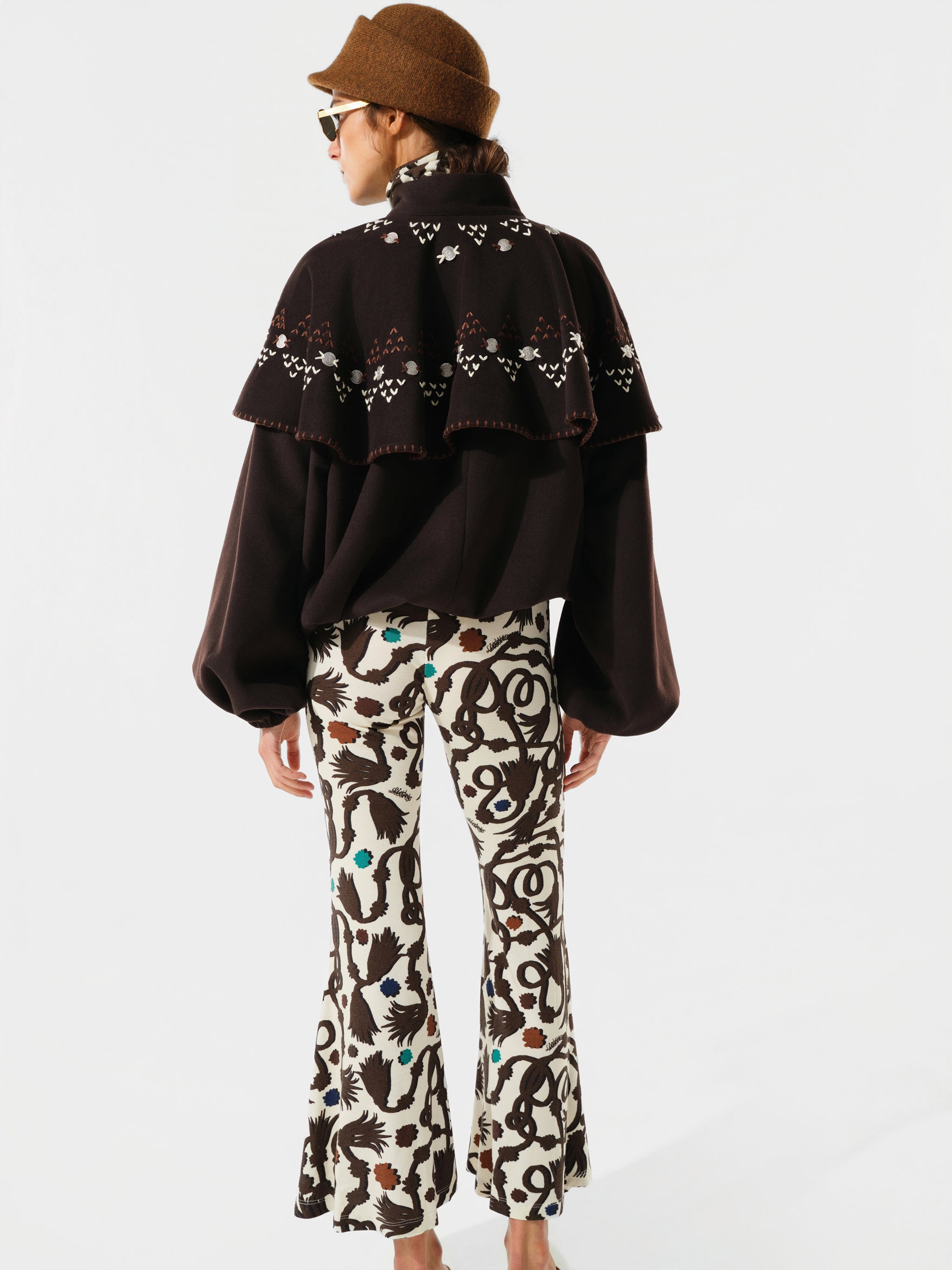 DUNE - Cape overlay embroidered jacket