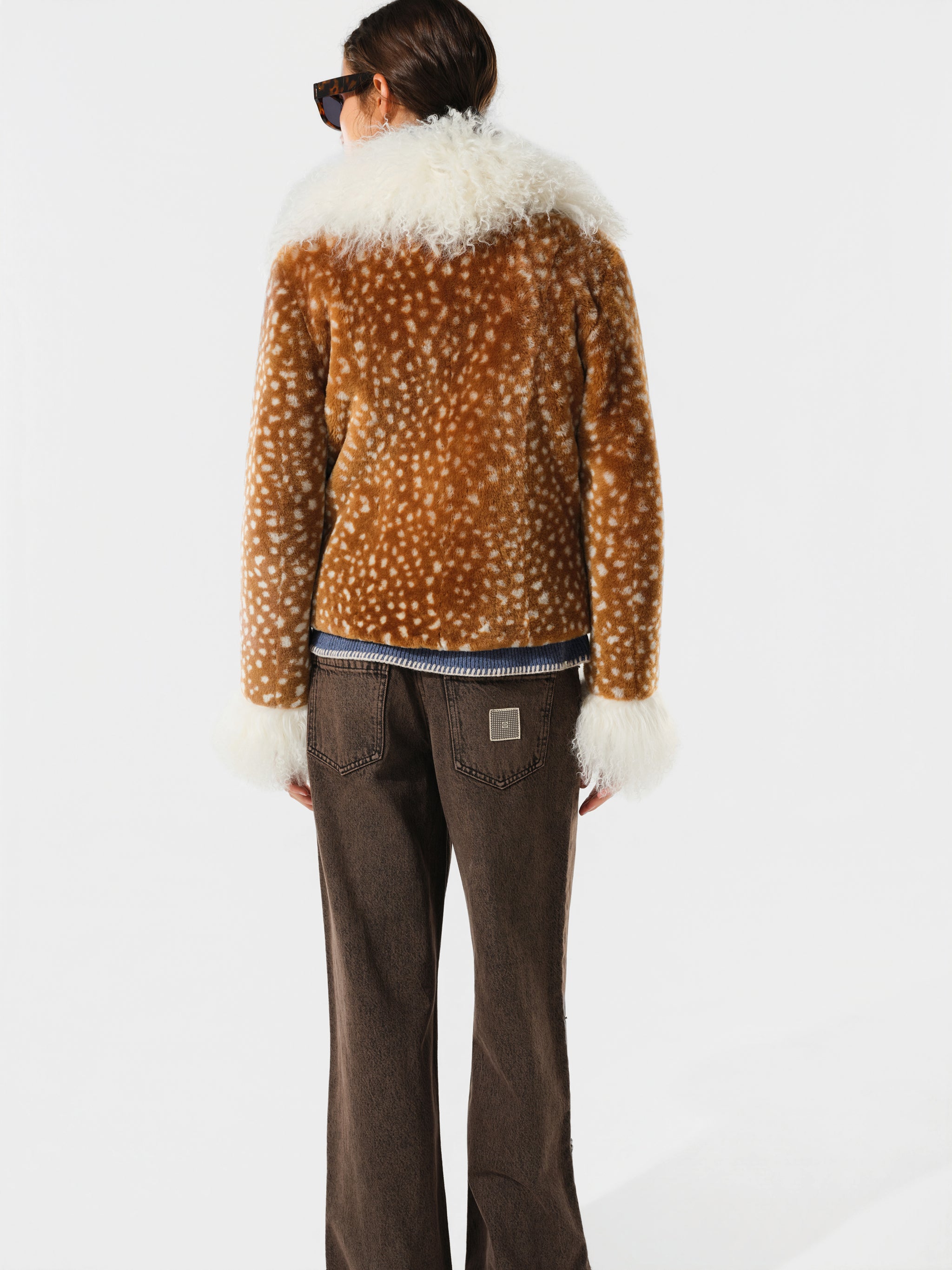 RONCH - Fur detailed printed jacket