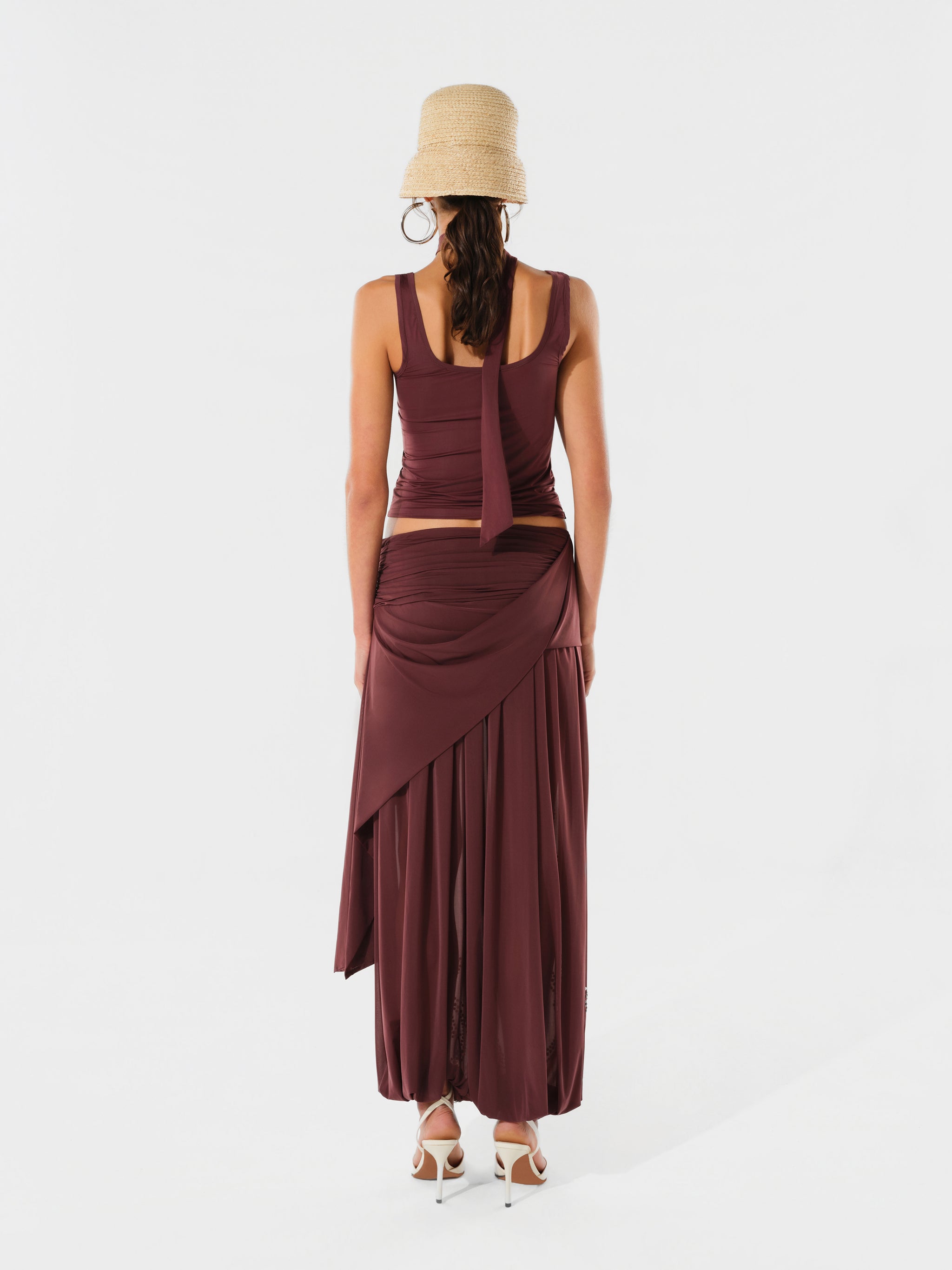 NINA - Embellished top with scarf detail
