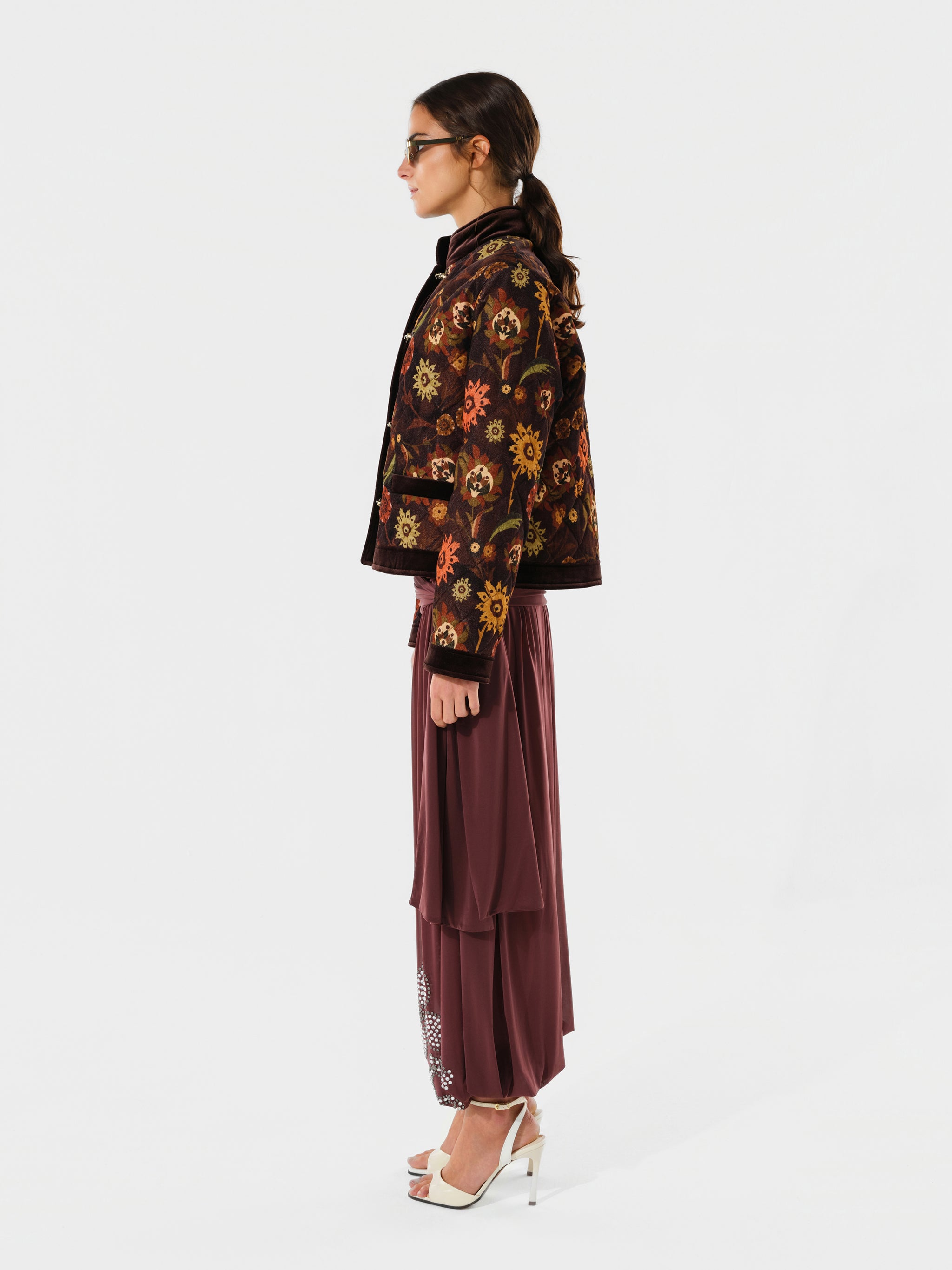 DONNA - Floral jacket with hook closure