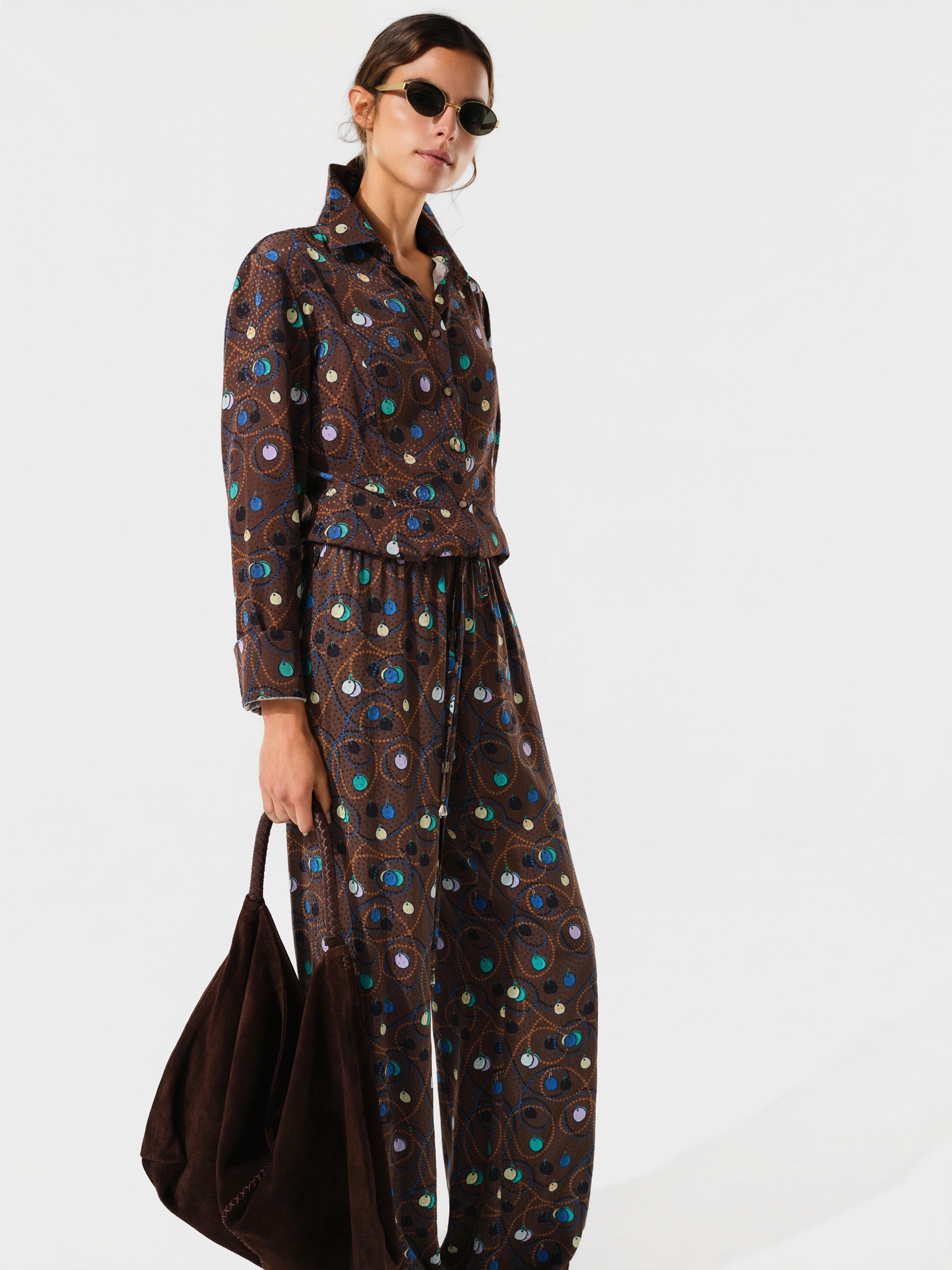 MANOCE - Printed wide-leg pant