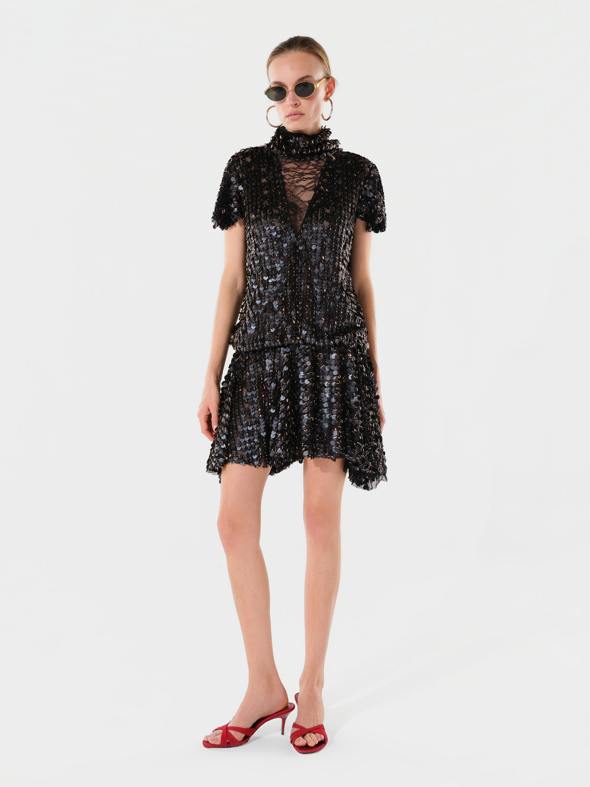 FRYN - All-over sequin embellished dress