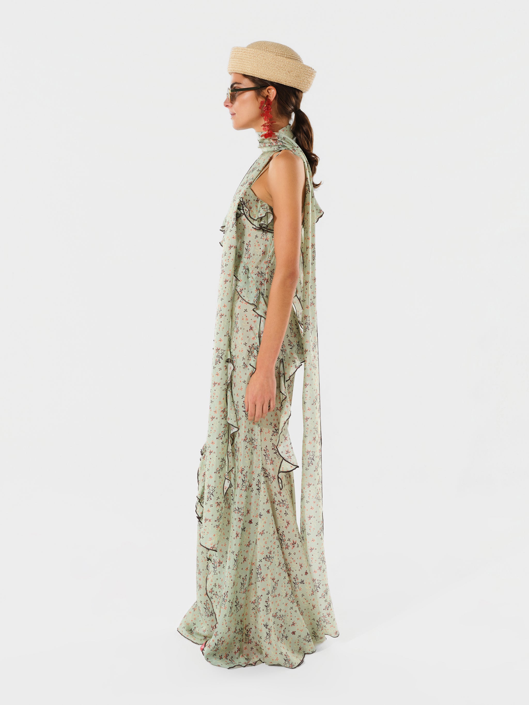MONICA - Floral printed maxi dress