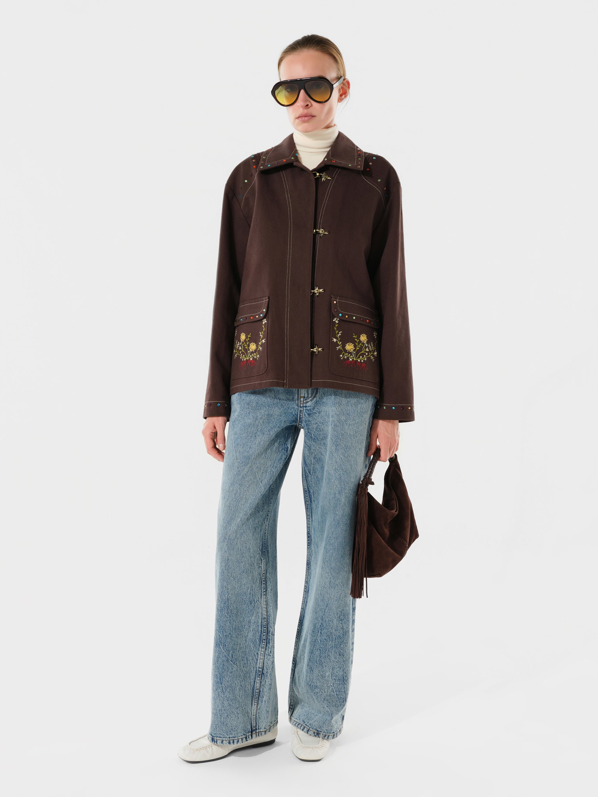 METZY - Embellished jacket with sticth detailing