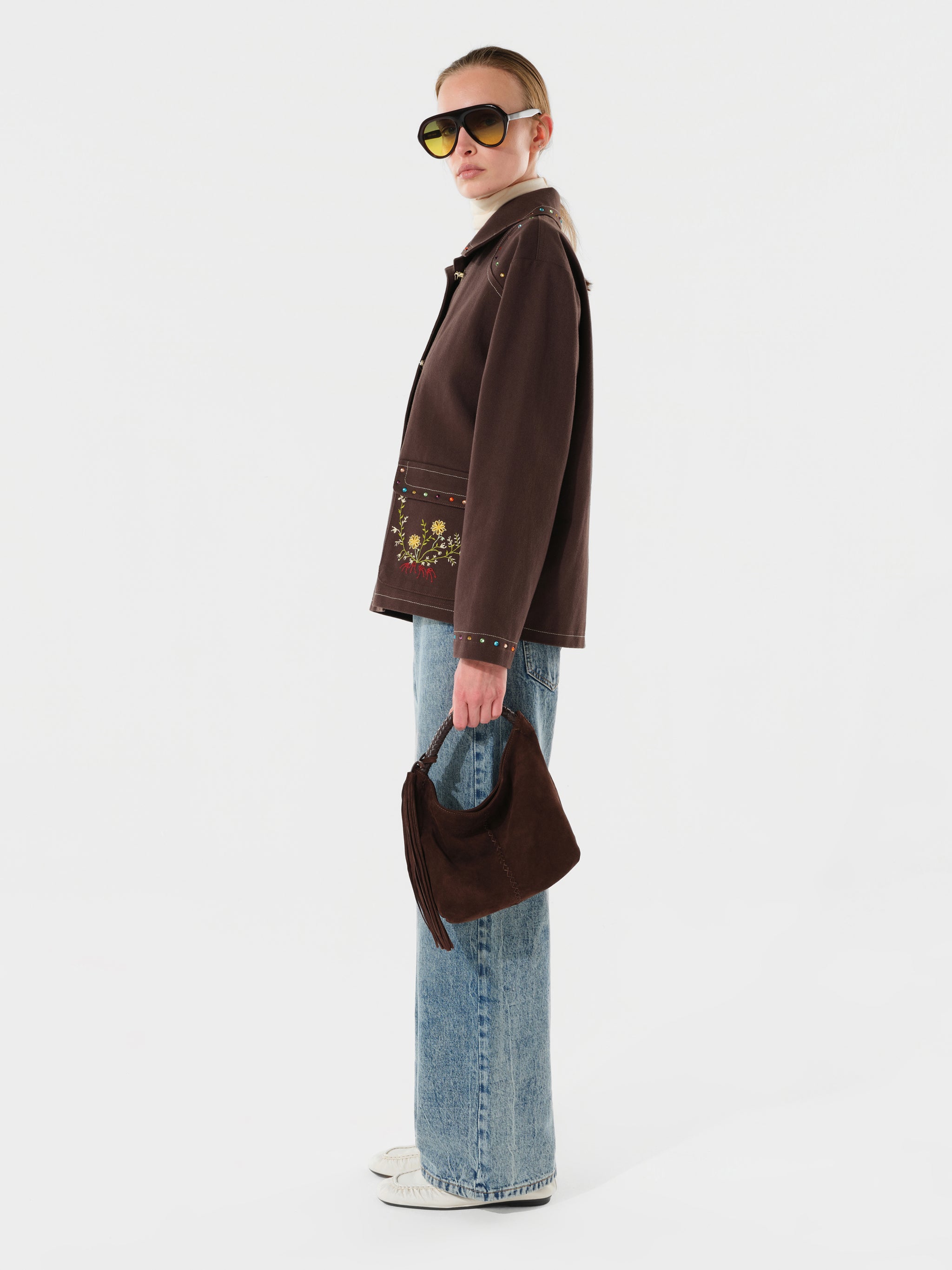 METZY - Embellished jacket with sticth detailing