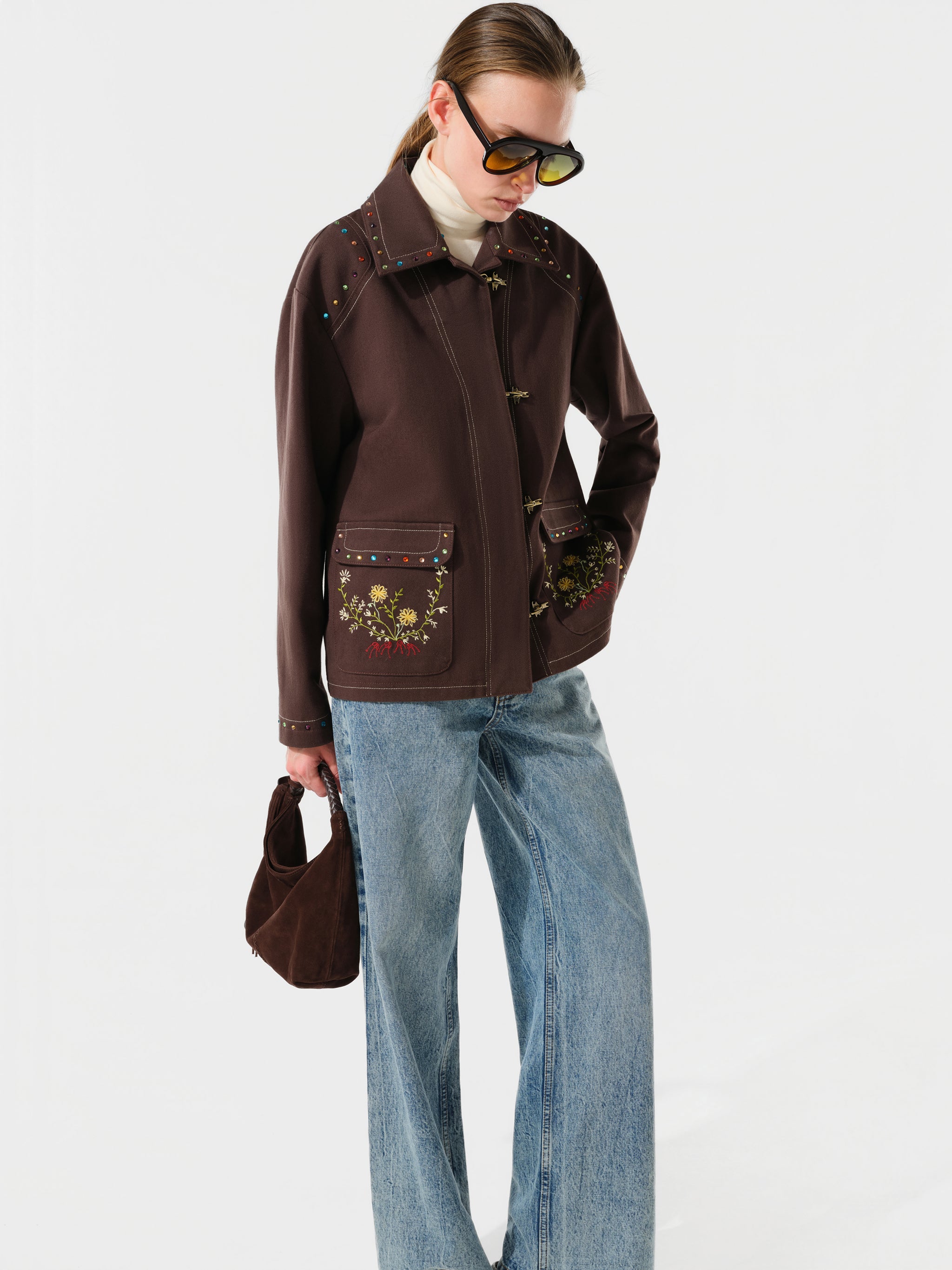 METZY - Embellished jacket with sticth detailing