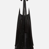 IRIS - Open-back halter neck chiffon glitter dress
