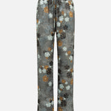 MANOCE - Wide-leg chiffon pants with devoré detail