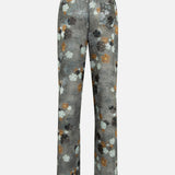 MANOCE - Wide-leg chiffon pants with devoré detail