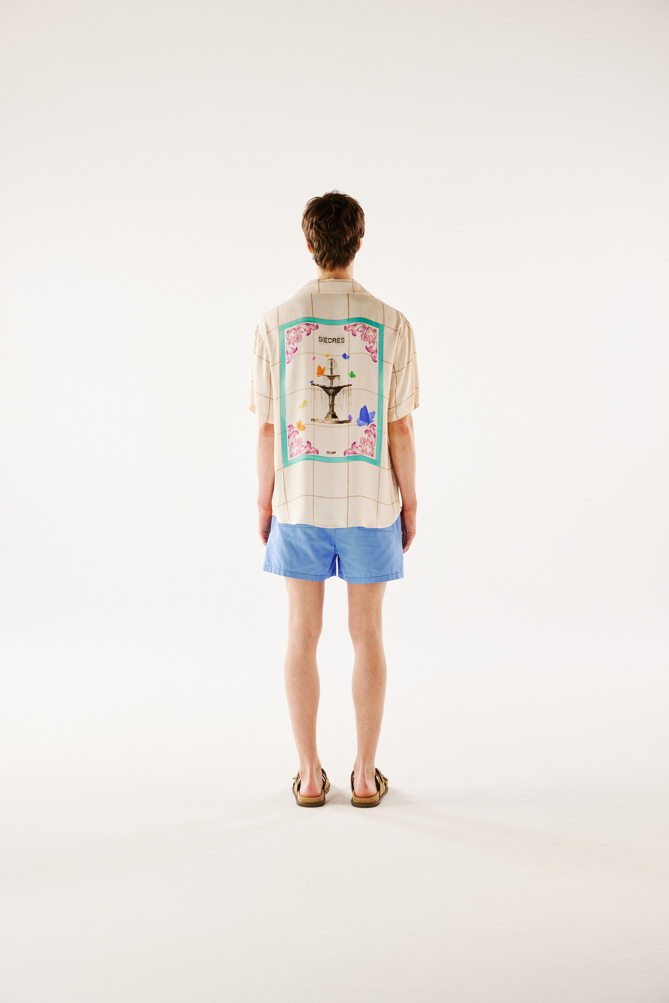 COLTON - Resort collar shirt with graphic print