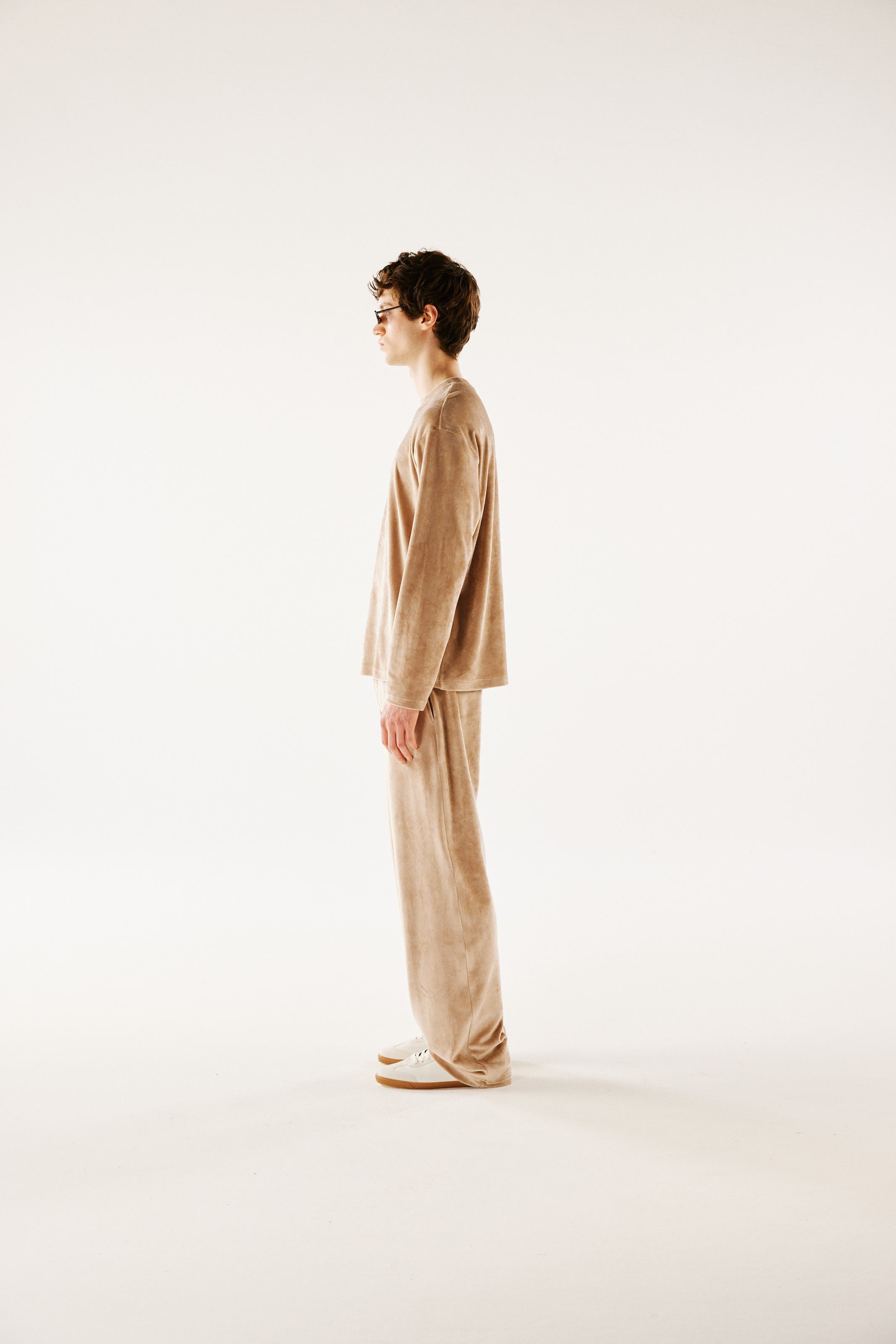 ZEPH - Loose-fit full-length velour pants