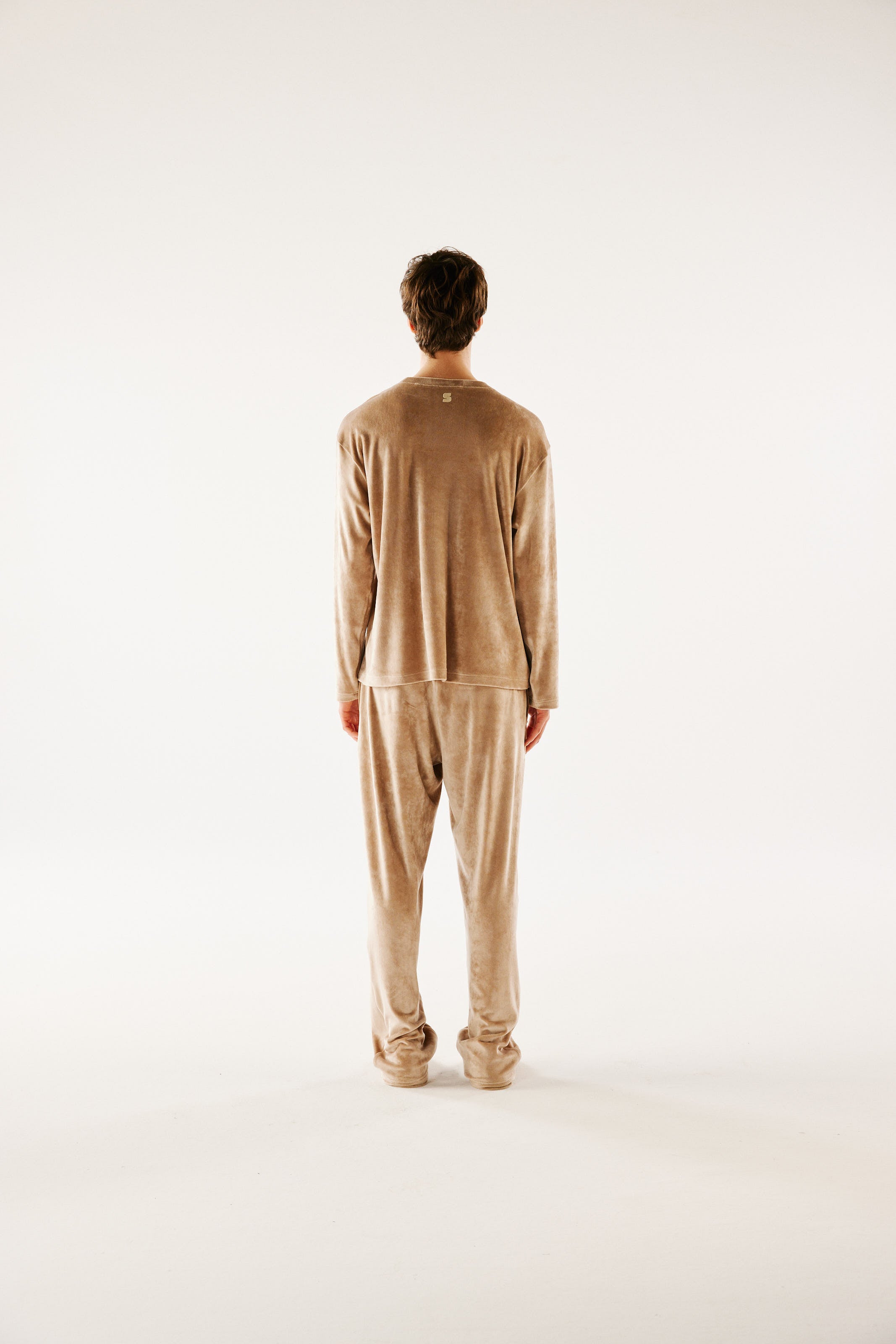 ZEPH - Loose-fit full-length velour pants