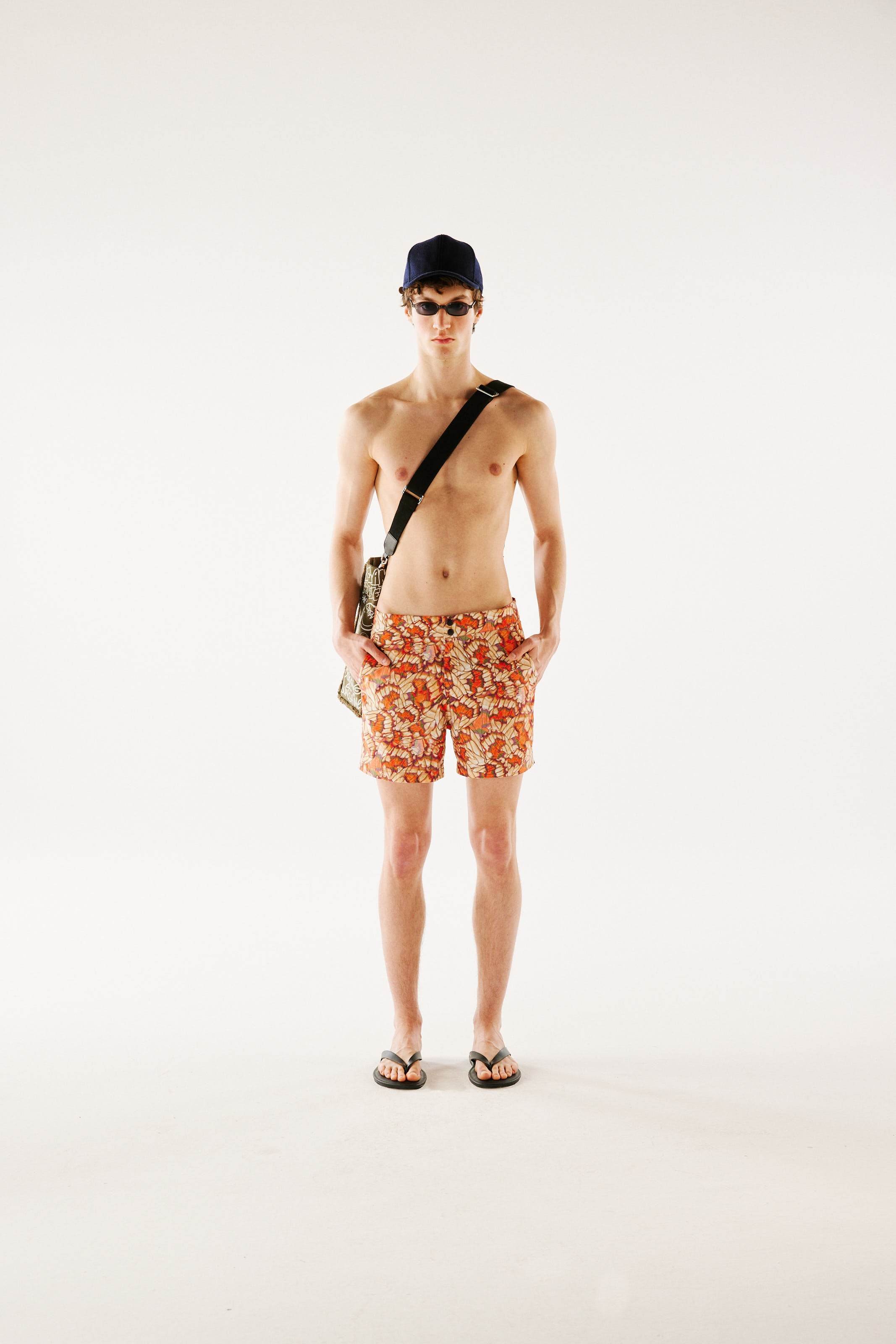BORA - Slim-fit short-length printed swim shorts