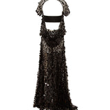 SILJAS - Sequin-embellished sheer maxi dress