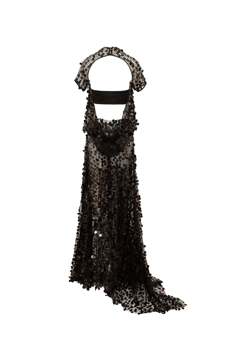 SILJAS - Sequin-embellished sheer maxi dress