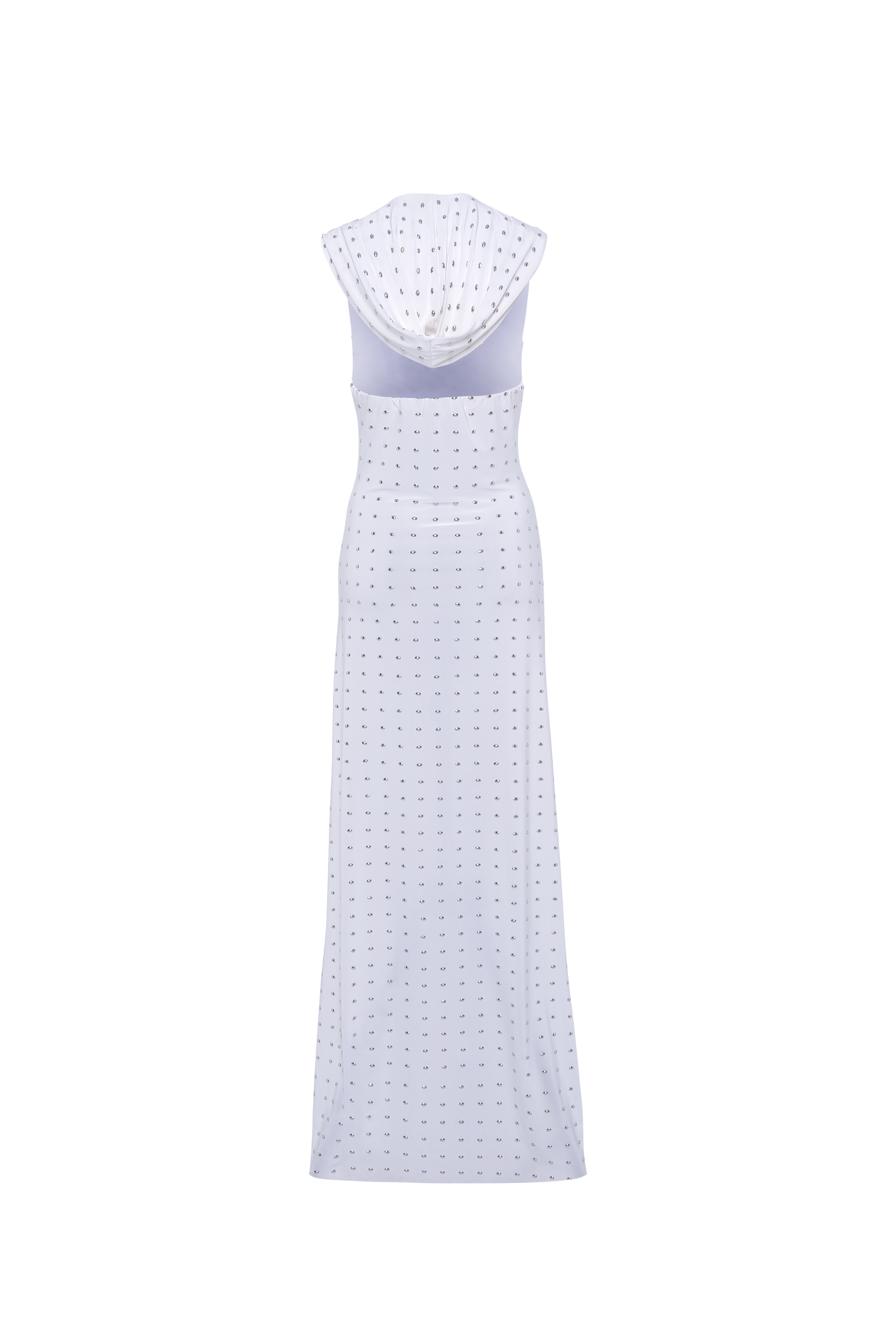 SIZY - Cape detailed studded jersey maxi dress