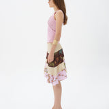 ZELIANA - Asymmetric patchwork mini skirt
