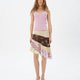 ZELIANA - Asymmetric patchwork mini skirt