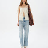 DAKY - Hem detailed low-rise straight-leg jeans