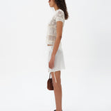 SYRINE - Button front closure lace top