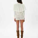 NIA - Belt detailed mini knit shorts
