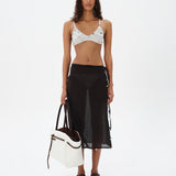 SIAS - Embellished wrap-around cotton skirt