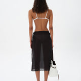 SIAS - Embellished wrap-around cotton skirt