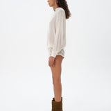 UNELICA - Button detailed lace mini shorts