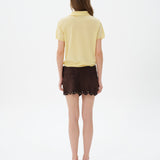 ERALDA - Suede leather skirt