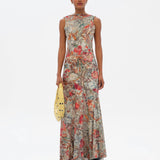 FENS - Floral-print open-back dress