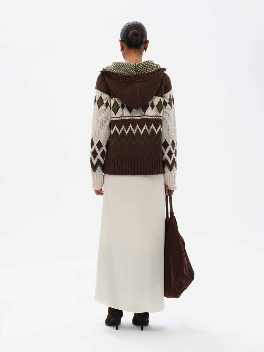 BACYS - Zip-up Fair Isle cardigan