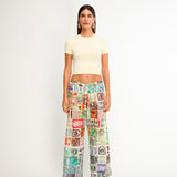 COLY - Wide-leg tie-front trousers with hem detail