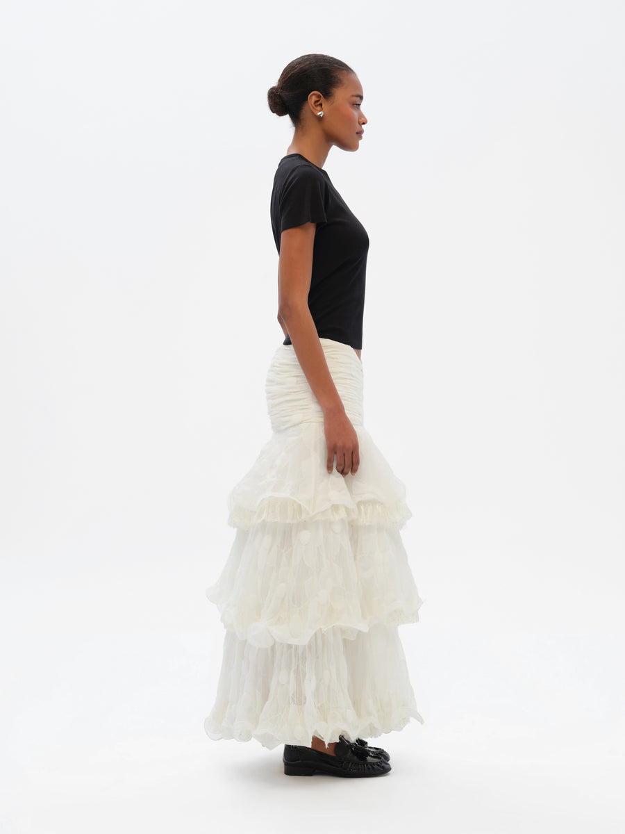 SOJE - Low-rise ruffled maxi skirt