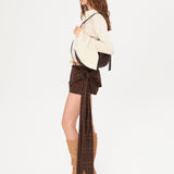 BOWLIE - Mini skirt with a side-bow detail